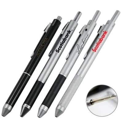 School Stationery PDA Mechanical Pencil Automatic 4 in 1 Ballpoint Pen With Mechanical Pencil