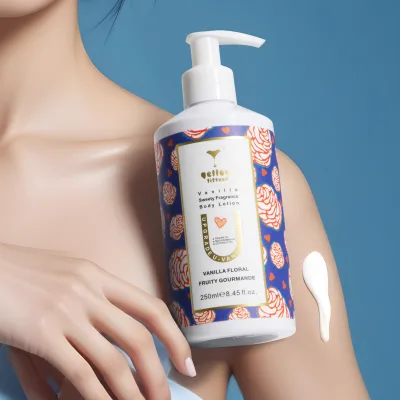Customize Label Package Smell 250ml Vanilla Floral Fruity Body Lotion for Skin Moisturizing Silky Smooth Skin Repairing