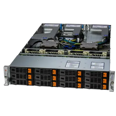 Supermicro Hyper A+ Server AS -2025HS-TNR 2U Rack with 12 Hot-swap 3.5" NVMe/SAS/SATA Bays and up to 4 PCIe 5.0 X16 Slots
