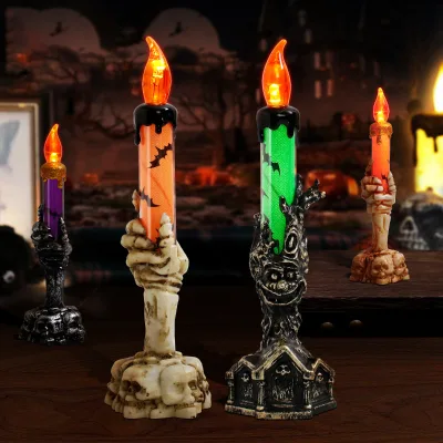 Halloween Candle Lamp Decoration Props Skeleton Hand Lamp Halloween Ghost Hand Lamp Creative Ornaments
