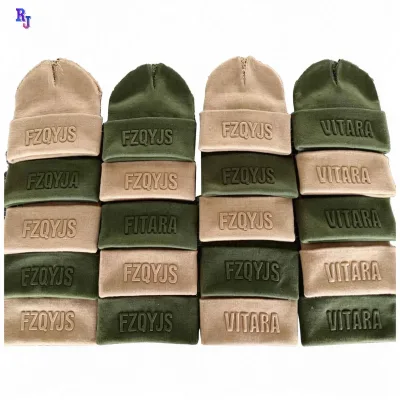 Custom Embossed Logo Jacquard Beanie Embroidery Pattern Warm Thick Acrylic Unisex Retro Outdoor Ski Daily Winter Hat