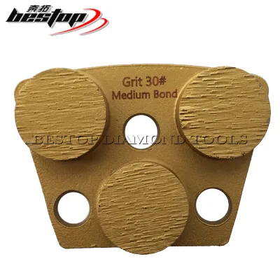 Premium Quality Diamond Grinding Stone with Three Buttons for Concrete