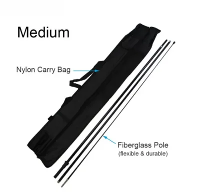 15ft Portable Feather Teardrop Rectangle Flags Pole Beach Flag Pole Bag Oxford Beach Flag Carrying Bag