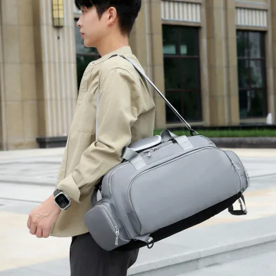 Custom Logo Large Capacity Weekender Travel Bag With Wet Pocket Shoes Compartment Duffel Tote Bag