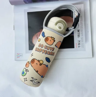 Manufacturer Wholesale Portable Neoprene Cup Sleeve Cartoon Pattern Heat Insulation Anti Drop Thermos Protective Cover
