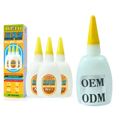 OEM ODM 3g*3 Home Improvement Wood Craft Quick-drying Instant 502 Liquid Glue for Rubber Leather Strong Adhesive Super Glue
