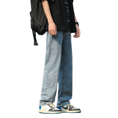 American Wash Loose Straight Leg Casual Stretch Jeans