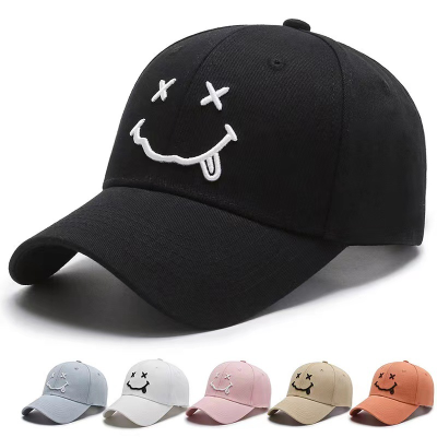 Cartoon Smile Face Baseball Caps for Men Women Fashion Caps Cotton Sports Cap