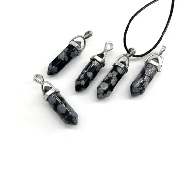 Wholesale Natural Multi Gemstone Energy Stone Pendant Pendulum Crystal Chakra Stones Necklace Pendulum