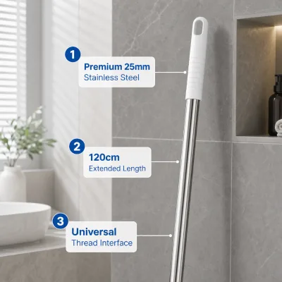 Wholesale Stainless Steel Mop Stick Non-Slip Grip for Commercial Office Janitorial Services