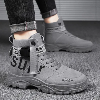 Autumn Winter Men's Ankle Booties Fashion Personality British Style Men Work Shoes Warm Casual Walking Martin Boots Shoes