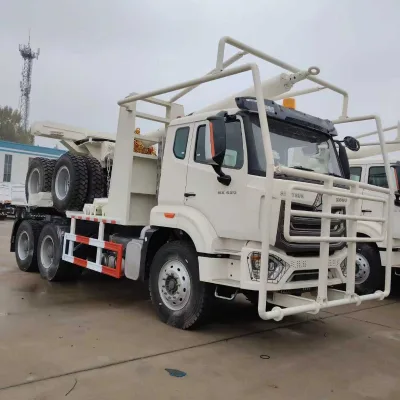 Camion Heavy Duty Sinotruk Howo 6x6 6x4 Special Transport Wood Trailer 30T 40T Timber Log Forestry Truck with Cabin Defence