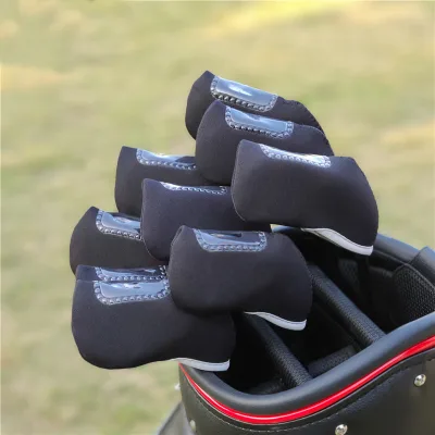 10pcs Neoprene Golf Putter Headcover Set with Custom Logo See-Through Window Protective Cover for Iron Club Golf Putter Head
