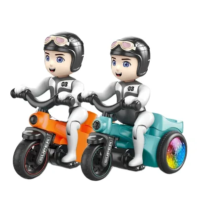 Motorcycle Toys Plastic Toys Three Wheel Motorcycle Kids Toys Electric Tiktok Hot Selling