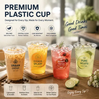Thickened Leakproof Clear Plastic Bubble Tea Cups PET PP PLA Disposable Plastic Cups for Iced Coffee Boba Tea Takeout