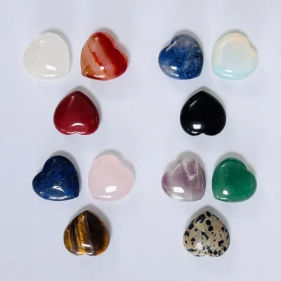 Energy Stone Wise Crystal 2cm Natural Decorative Stones Heart Love Shape Healing Eco-friendly Quartz Chakra for Home Spiritual