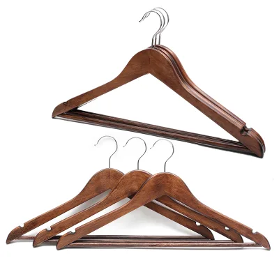 Manufacturer Wholesale Custom Wooden Hanger With Non Slip Notches