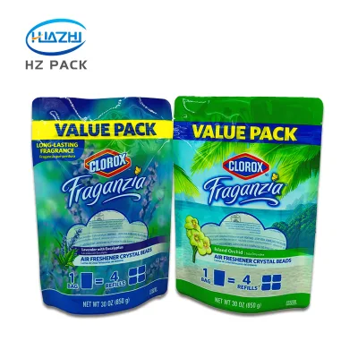 Custom Printed Moisture-Proof Stand up Pouch Reusable Zipper Bead Bag for Dishwashing Beads and Laundry Packaging