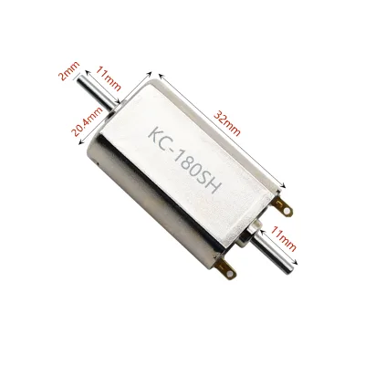 180sh Dc 3v-12v 15000rpm High Speed Micro 180 Motor Double Shaft Use Diy Toy