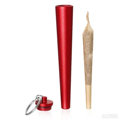 Custom Logo Smoking Product Cigarette Holder Smoking Storage Tube Portable Keychain Metal Storage Tube