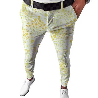 Wholesale Design Men's Casual Long Zipper Fly Pencil Pants Worsted Mid Waist
