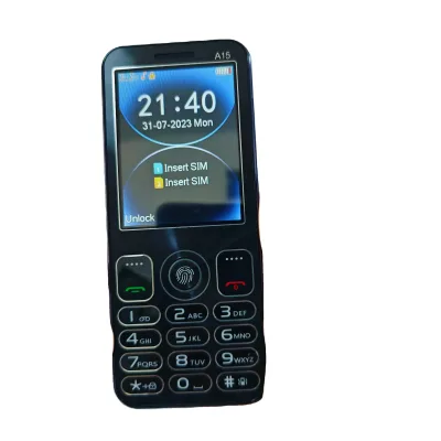 Low Cost  Slim Body 2.8 Inch Push Button Dual Sim Big Torch Feature Mobile Phone  A15