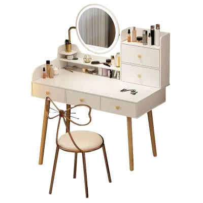 Factory Wholesale Dressing Table Storage Cabinet Integrated Small Dressing Table Makeup Dressing Table with Modern Mirror