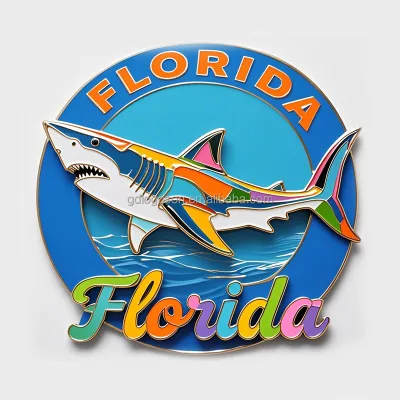 Refrigerator Magnet Florida USA Fridge Magnet City Travel Souvenirs Tourist Gifts Aquarium Shark Florida Fridge Magnets