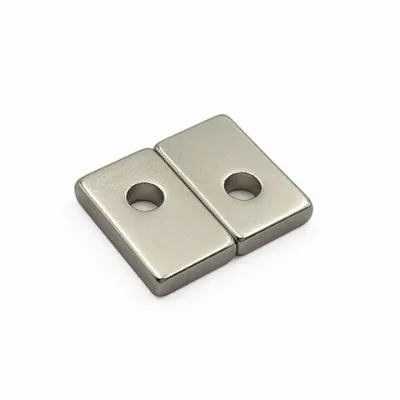 N42 High performance Rectangular Block Neodymium Magnets with Hole