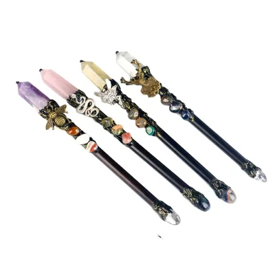 Nature Crystal Magic Wand Healing Stones Garden Quartz Magic Crystal Sticks for Sale