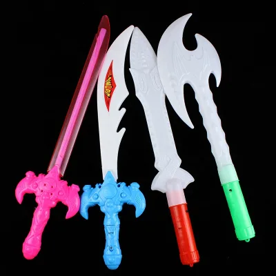 9cm Flashing Led Light Shark Knife Glowing Led Ax Led Wolf Tooth Stick Led Sword