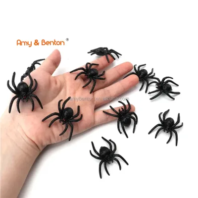 Realistic Plastic Spider Toys,Halloween Prank Props,Small Size Funny Halloween Decorations