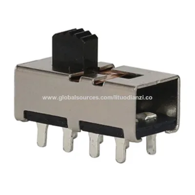 SS-23H21 Vertical slide switch, Power switch, w/10,000 cycles lifespan/rating 3A/250V AC or 6A/125V AC
