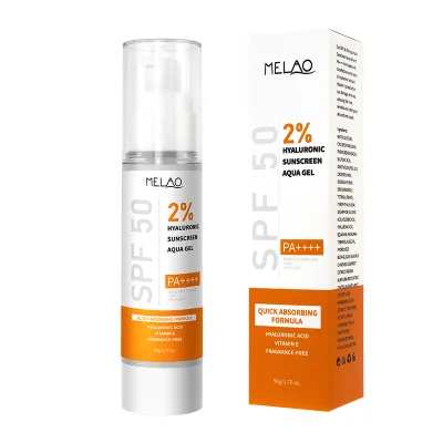 Hyaluronic Acid Hydrating Protective Sunscreen Gel Moisturizing, Non-sticky and Protects Against UV Rays Sunscreen
