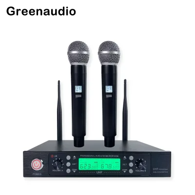 GAW-U2288 UHF Dual Professional Condenser Wireless Microphone XLR Connector Noise Cancelling for Household Singing Handheld