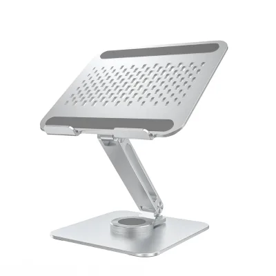 High-quality Aluminium Laptop Riser Foldable Adjustable Laptop Stand With 360 Rotating Base