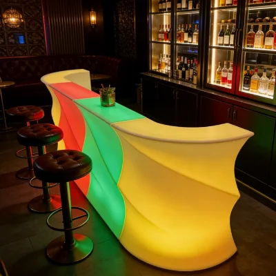 Bar Counter with Led Glowing Counter for Pub LED Hight Quality Glowing Bar Table for Outdoor Party Decoration Led Bar Furniture
