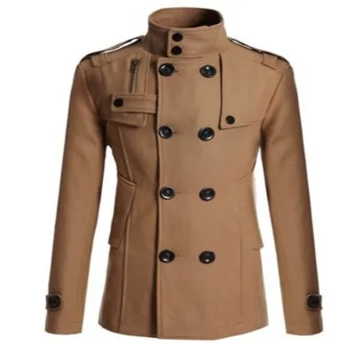 Wholesale Men's Double Breasted Jackets Plus Size Men's Jackets Coat Classic Long Winter Trench Coats for Men