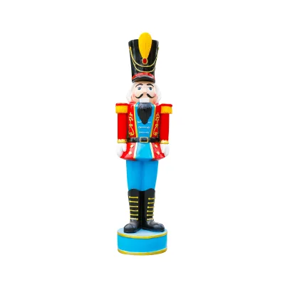 Animal Fiberglass Cartoon Nutcracker Sculpture Big Ornaments Waterproof Hand-painted Garden Decoration