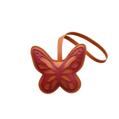 Original Hollow-out butterfly Artificial Leather Bag Charm Multi-layered Floral Electroplated Japan South Korea Style Accessory