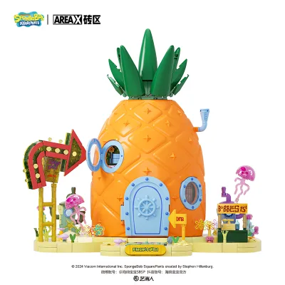 SpongeBaby SquarePants House Decoration Toy Big Pineapple House Building Blocks Toy Assembly Toy