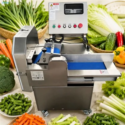 High Quality Commercial Single Head Vegetable Cutting Machine Automatic Fruit Vegetable Stem Cutting Machine for Food Processing