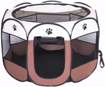 Foldable Pet Cage Pop up Easy Fold Pet Play Playpen for Indoor Outdoor