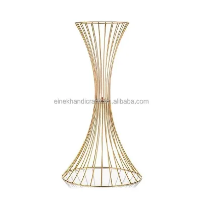 Wedding Flower Centerpiece Stand Gold Metal Mermaid Pedestal Display Rack Road Lead Cheap Flower Stand