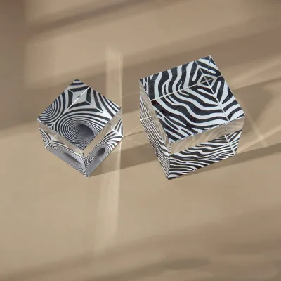 Factory Wholesale Polished Soild Crystal Glass Paperweight Custom 3d Crystal Cube Crystal Cube