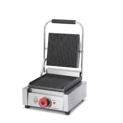 Commercial Electric Contact Grill Machine Panini Grill Press with Stainless Steel Construction and Temperature Control