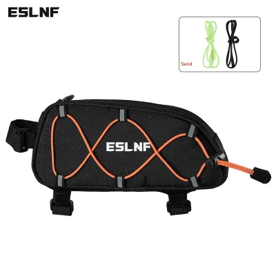 Bicycle Top Tube Bag, Reflective Waterproof Frame Bag for  Bike, Compact Front Tube Storage Pack for Cycling Accessories