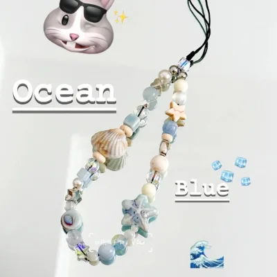 Mobile Phone Chain Small Fresh Lanyard Shell Beaded Camera Lanyard Anti-drop Rope