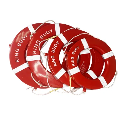 WaterFun SOLAS Approved Red Ring Buoy PVC Reflective Safety Buoy with Lighted for Water Rescue 20"-30"