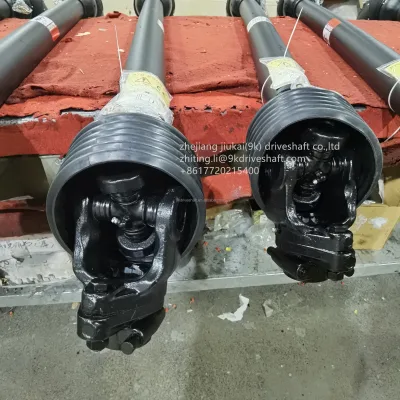 T38 1950mm PTO Cardan Shaft Shear Bolt Torque Limiter Wide Angle Joint 38 1056 Cross Kit Agricultural Tractor Heavy Duty OEM